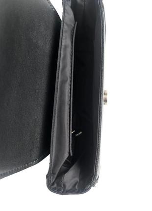 Трендова чорна жіноча міні сумка крос-боді бананка клатч6 фото