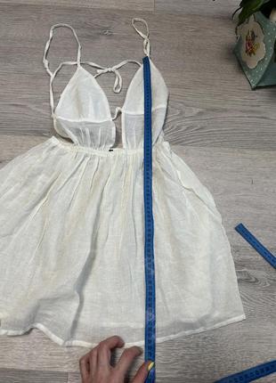 Ляное пляжное платье сарафан платье лён10 фото
