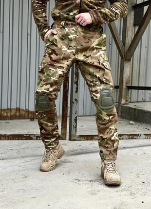 Якісні камуфляжні чоловічі штани і наколінники тактичні чоловічі штани на літо літні військові штани мультикам