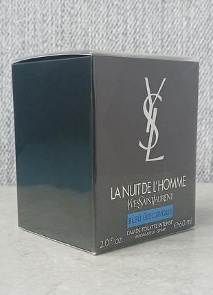 Yves saint laurent la nuit de l'homme bleu electrique 60 мл для мужчин (оригинал)