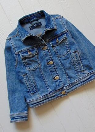 Mng. размер 5 лет. стильная джинсовая куртка для девочки2 фото