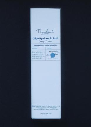 Зволожувальний тонер the lab by blanc doux oligo hyaluronic acid deep toner (200 мл)