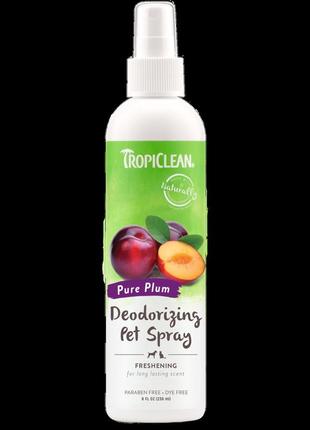 Тропіклін спрей-духи "слива" tropiclean deodorizing pet spray, 236 мл