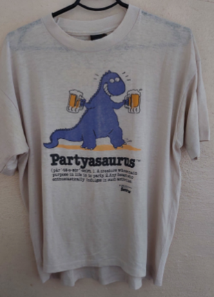 Винтажная футболка partyasaurus(1986)