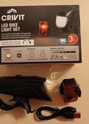 Набор светодиодных фонарей для велосипеда crivit1 фото