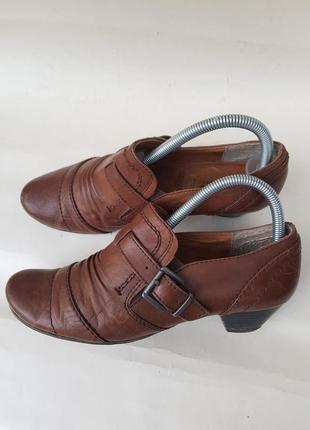 Туфли ботильоны базовые удобные кожаные качественные с пряжкой medicus4 фото
