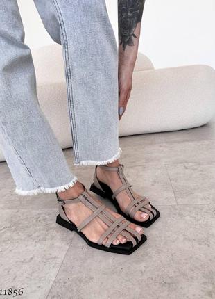 Босоножки женские сандалии трендовые стильные кожаные10 фото