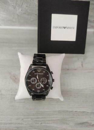 Чоловічий годинник armani в коробці black