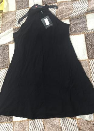 Черное свободное платье мини распродажа missguided3 фото