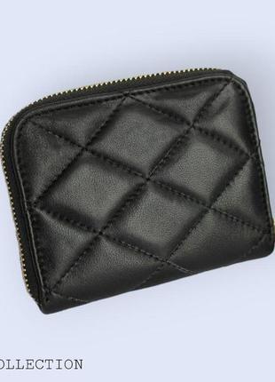 Женский кожаный кошелек "portamonete" черный