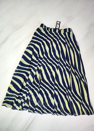 Marks & spencer❤️ новая плиссированная юбка в полоску