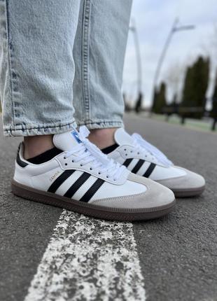 Adidas samba white black gum  rbr1097