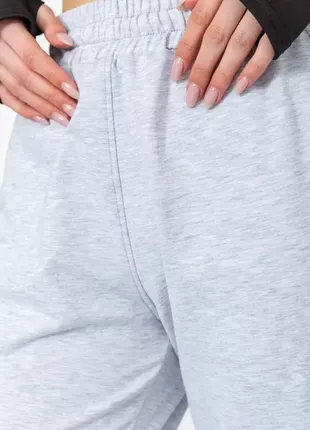 Спорт штаны женские двухнитка, цвет светло-серый5 фото