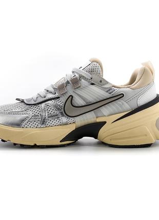 👟 кросівки  nike womens v2k runtekk white/beige/silver       / наложка bs👟