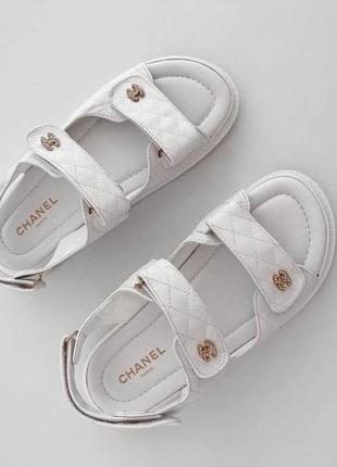 Chanel sandals white  bo0018