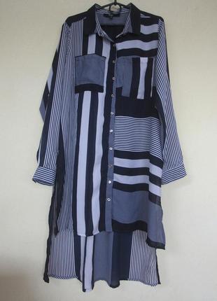 Сукня туніка асиметрична смужка від koko1 фото