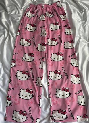 Розовые пижамные брюки hello kitty