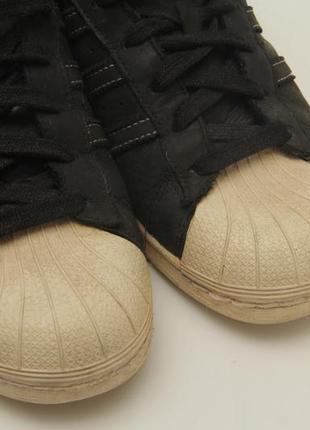 Adidas superstar 80s black nubuck leather trainers 38 рр 23.5 см устілка суперстари2 фото