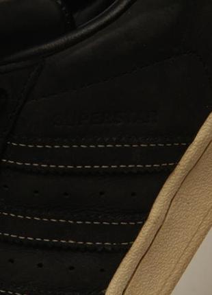 Adidas superstar 80s black nubuck leather trainers 38 рр 23.5 см устілка суперстари6 фото