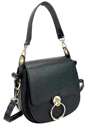 Сумочка напівкругла шкіряна італія крос-боді пошет 79887a