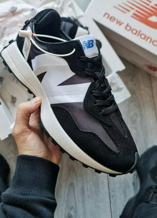 Мужские кроссовки new balance 327 black/white