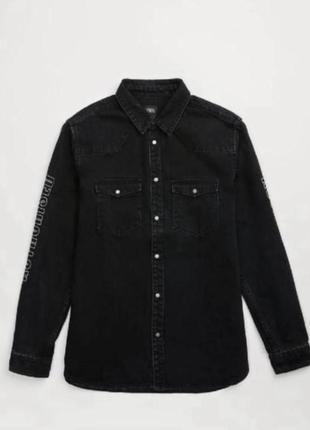 Новый мужской джинсовый пиджак-рубашка zara