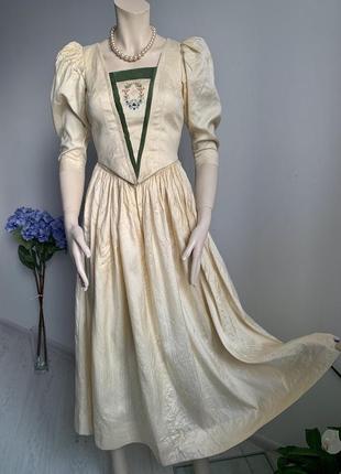 Винтажное платье пышный рукав /встрийское платье стиль laura ashley4 фото