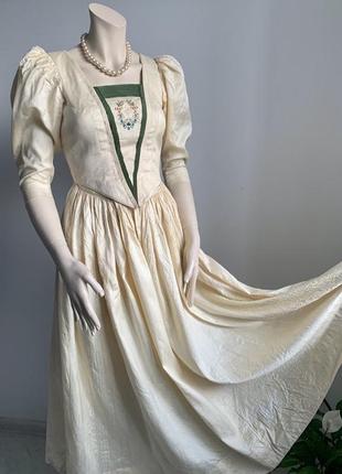 Винтажное платье пышный рукав /встрийское платье стиль laura ashley5 фото