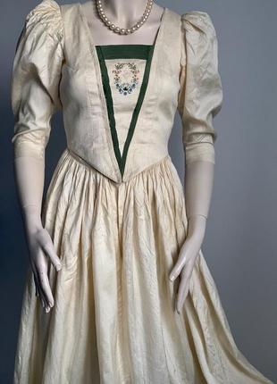 Винтажное платье пышный рукав /встрийское платье стиль laura ashley6 фото