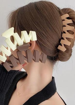 Зажим для волос параллели 11 см, разные цвета, цена за 1 шт, крабик аксессуар для причесок