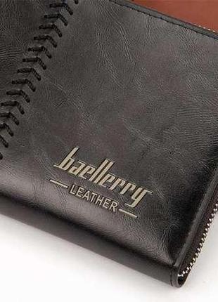 Клатч-портмоне чоловічий baellerry leather black