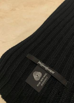 Черный базовый шарф yves saint laurent2 фото