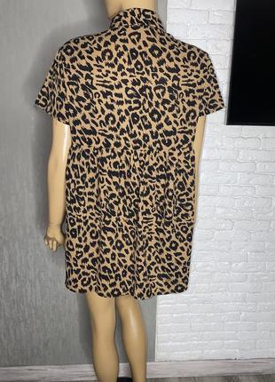 Удлиненная блуза туника в леопардовый принт missguided, s2 фото