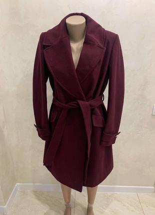 Пальто бордове emporio armani жіноче