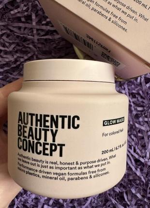 Люкс! маска для блеска волос authentic beauty concept glow mask, 200ml