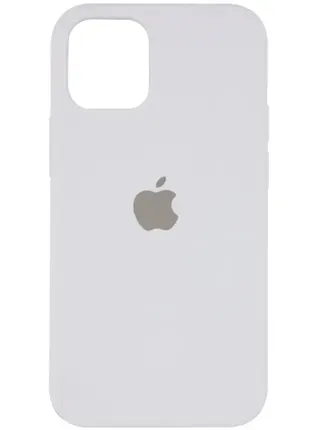 Чехол full silicone case для iphone 14 white (силиконовый чехол белый силикон кейс на айфон 14)1 фото