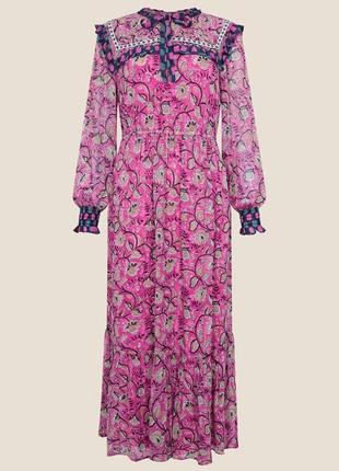 Нарядное шифоновое платье миди от monsoon1 фото
