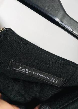 Черная высокая юбка из плотной ткани с ремешками от zara woman с brandusa3 фото