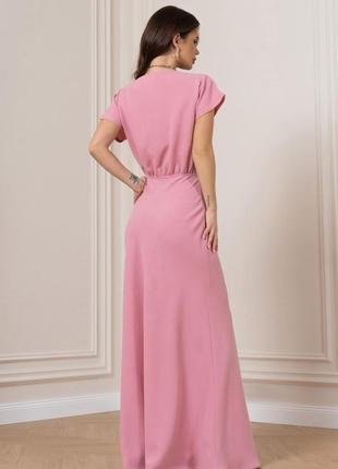 Рожеве плаття максі довжини3 фото
