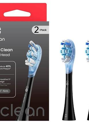 Насадка для зубної електрощітки oclean uc02 b02 ultra clean brush head black (2 шт) (6970810553543)