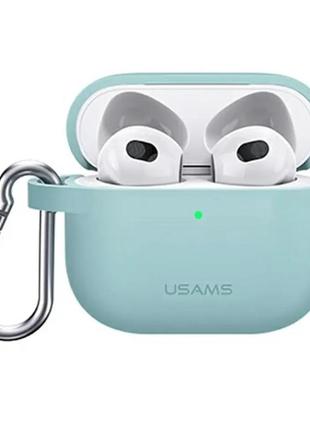 Чохол usams us-bh741 silicon для apple airpods 3 green (bh741ap04)