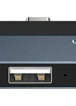 Концентратор usb type-c usams us-sj490 mini hub black (sj490hub01)