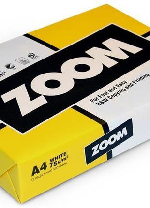 Папір zoom 80g/m2, a4, 500арк, class c, білизна 150% cie