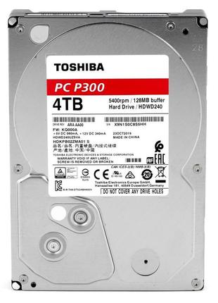 Накопичувач hdd sata 4.0tb toshiba p300 5400rpm 128mb (hdwd240uzsva)