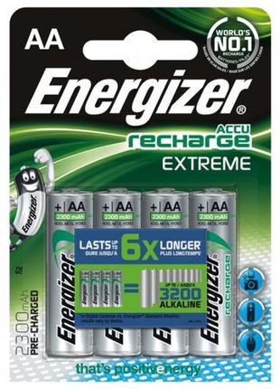 Аккумуляторы energizer recharge extreme aa/hr06 lsd ni-mh 2300 mah bl 4шт
