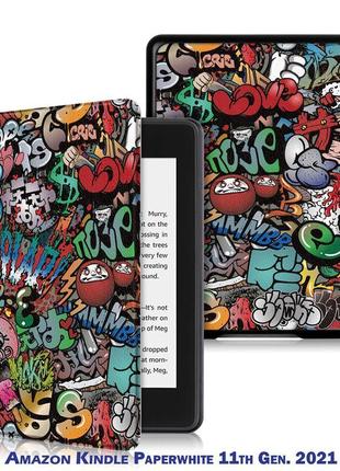 Чохол-книжка becover smart для amazon kindle paperwhite 11th gen. 2021 graffiti (707214)