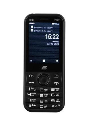 Мобiльний телефон 2e e240 2022 dual sim black (688130245159)