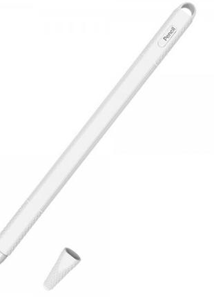 Чехол goojodoq hybrid ear tpu для стилуса apple pencil 2 white (4001055094286w)