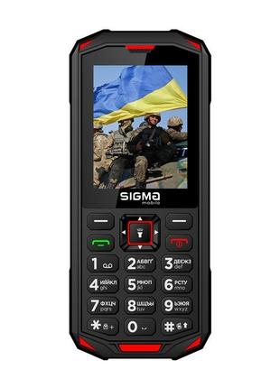 Мобільний телефон sigma mobile x-treme pa68 dual sim black/red (4827798466520)