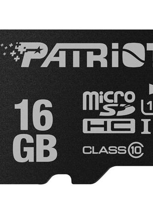 Карта пам'яті microsdhc 16gb uhs-i class 10 patriot lx (psf16gmdc10)